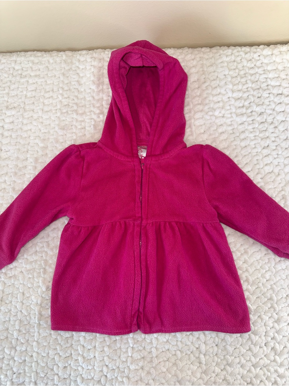 Girls' Hooded Fleece Jacket - Bright Magenta